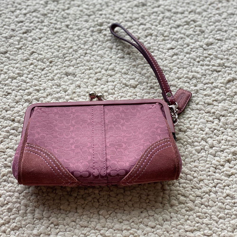 Burgandy Coach Wristlet